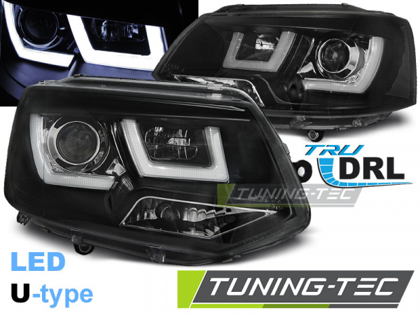 LED Tagfahrlicht Scheinwerfer für VW T5 GP (Facelift) 10-15 schwarz LTI